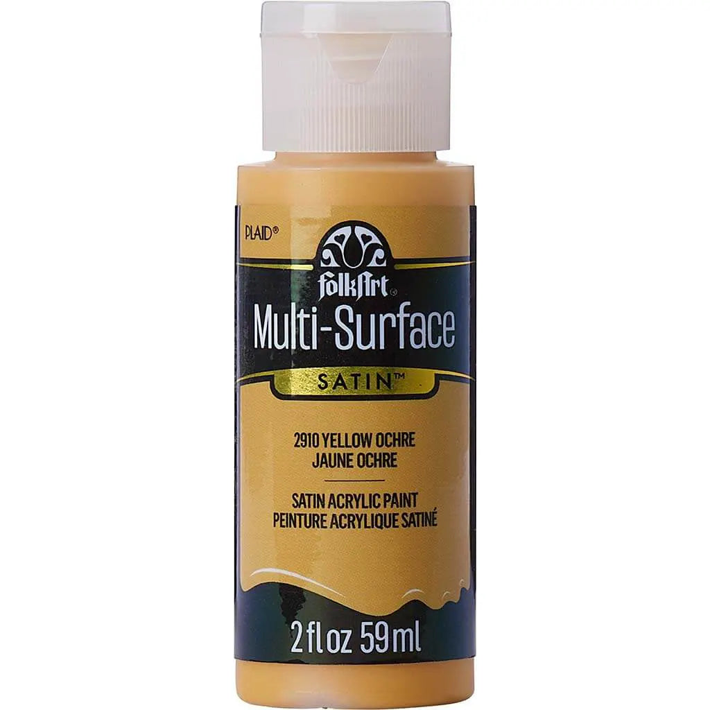PLAID Folkart Multi-Surface Satin, 2oz, Yellow Ochre