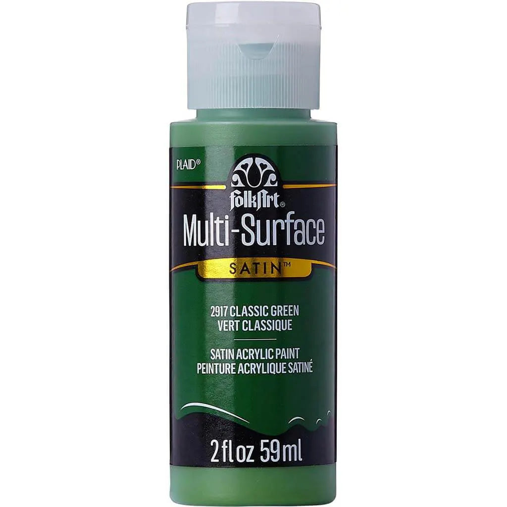 PLAID Folkart Multi-Surface Satin, 2oz, Classic Green