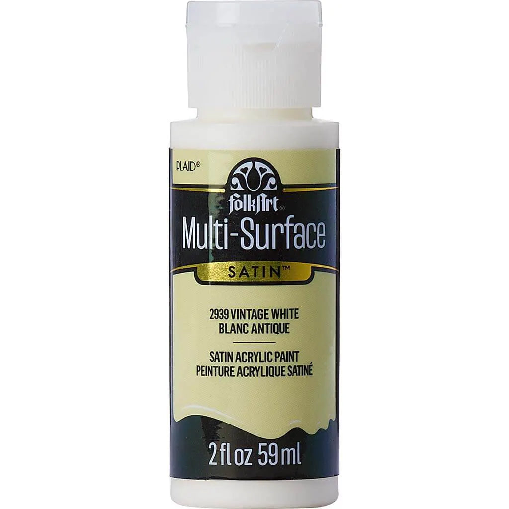 PLAID Folkart Multi-Surface Satin, 2oz, Vintage White