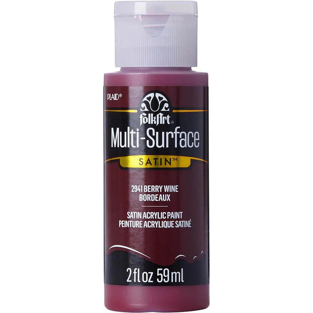 PLAID Folkart Multi-Surface Satin, 2oz, Berry Wine