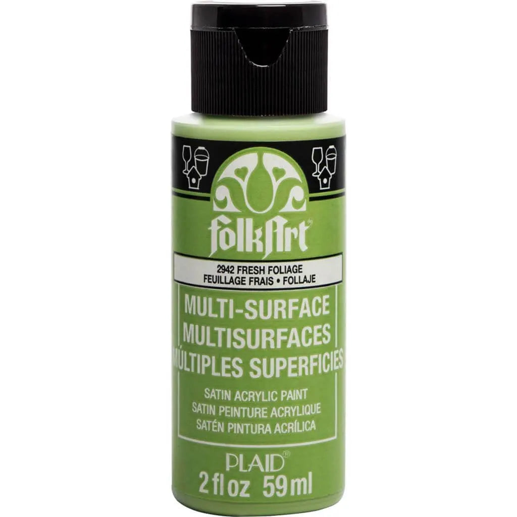 PLAID Folkart Multi-Surface Satin, 2oz, Fresh Foliage