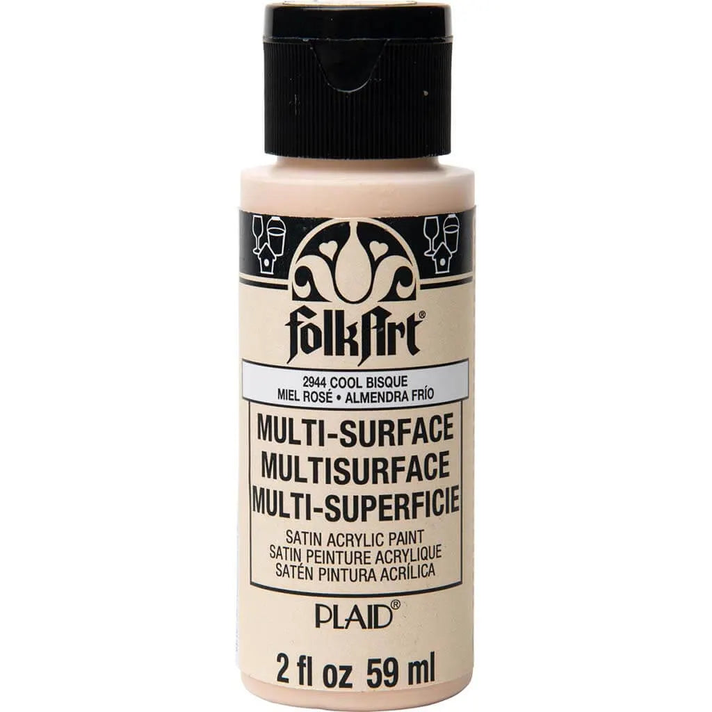 PLAID Folkart Multi-Surface Satin, 2oz, Cool Bisque
