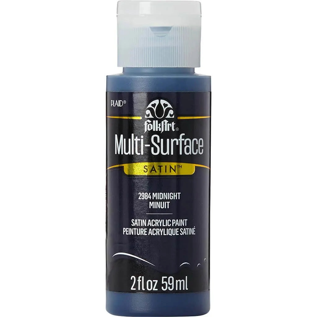 PLAID Folkart Multi-Surface Satin, 2oz, Midnight