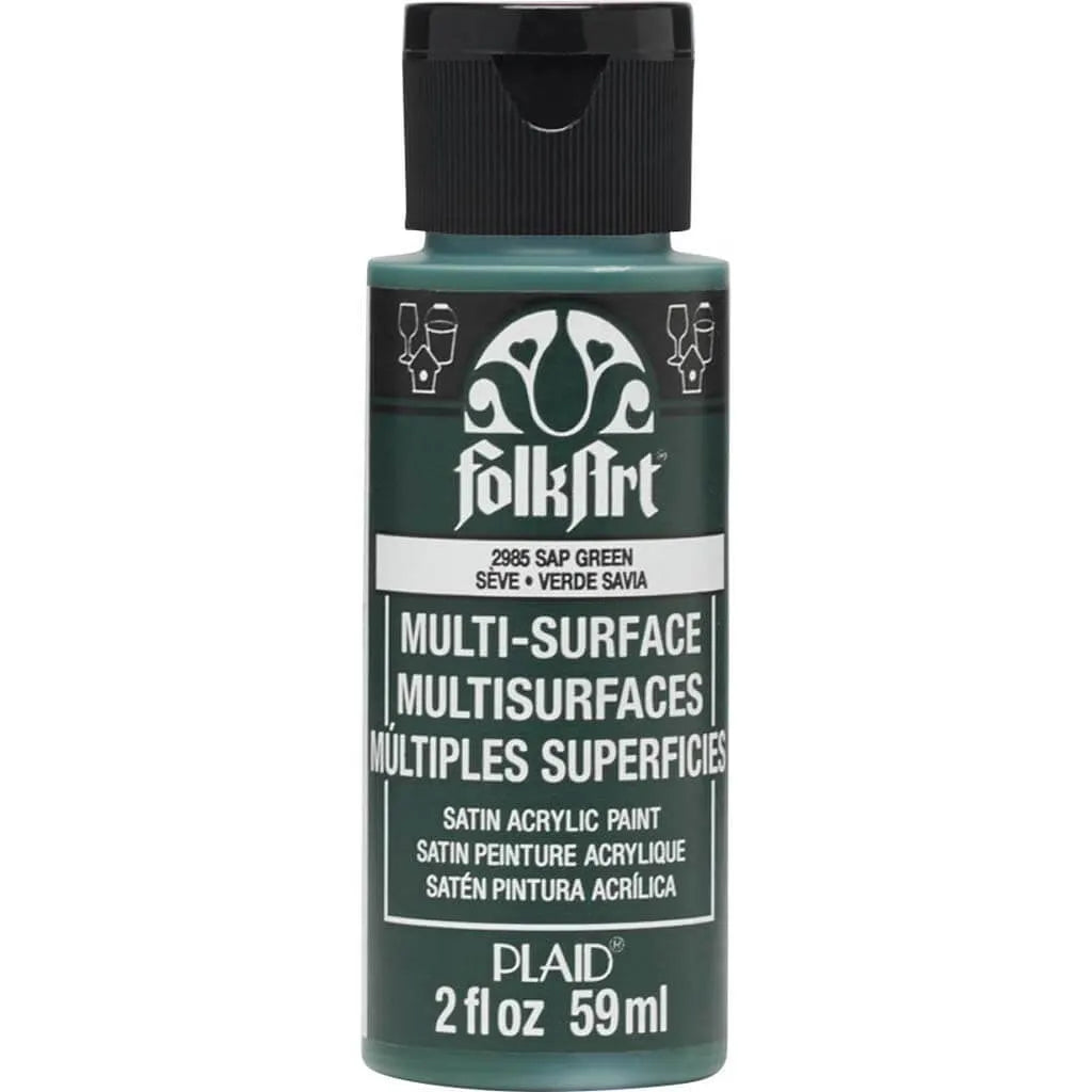 PLAID Folkart Multi-Surface Satin, 2oz, Sap Green