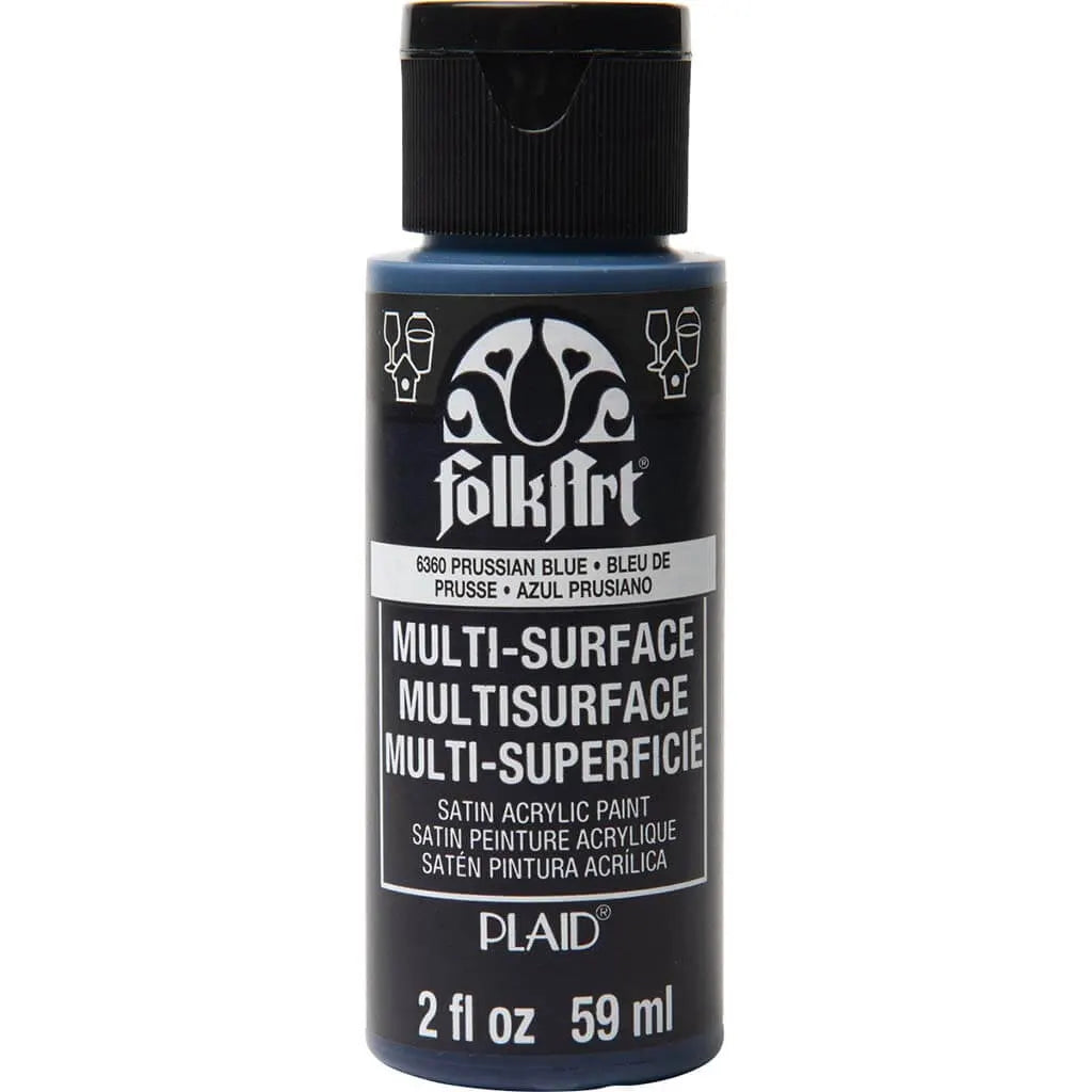 PLAID Folkart Multi-Surface Satin, 2oz, Prussian Blue