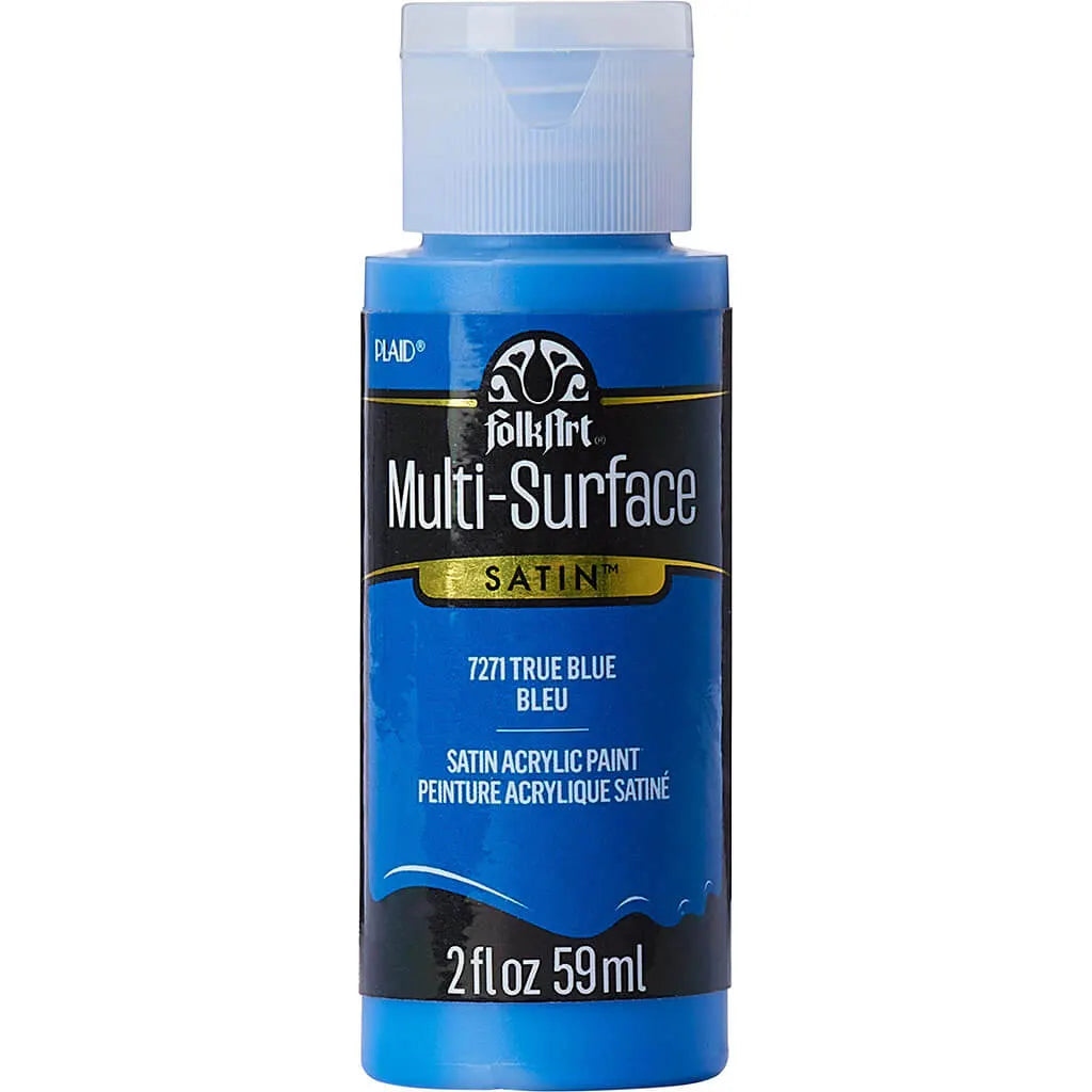 PLAID Folkart Multi-Surface Satin, 2oz, True Blue