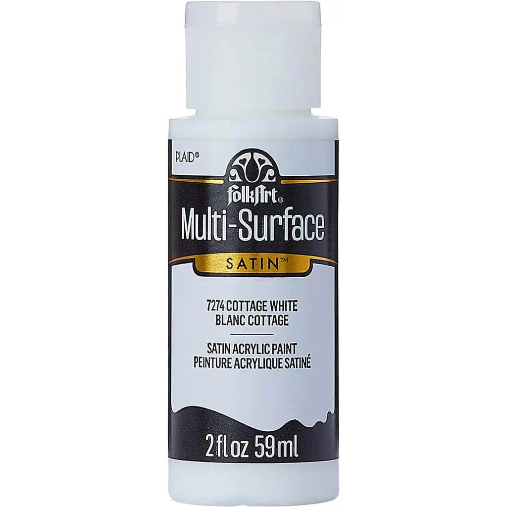 PLAID Folkart Multi-Surface Satin, 2oz, Cottage White