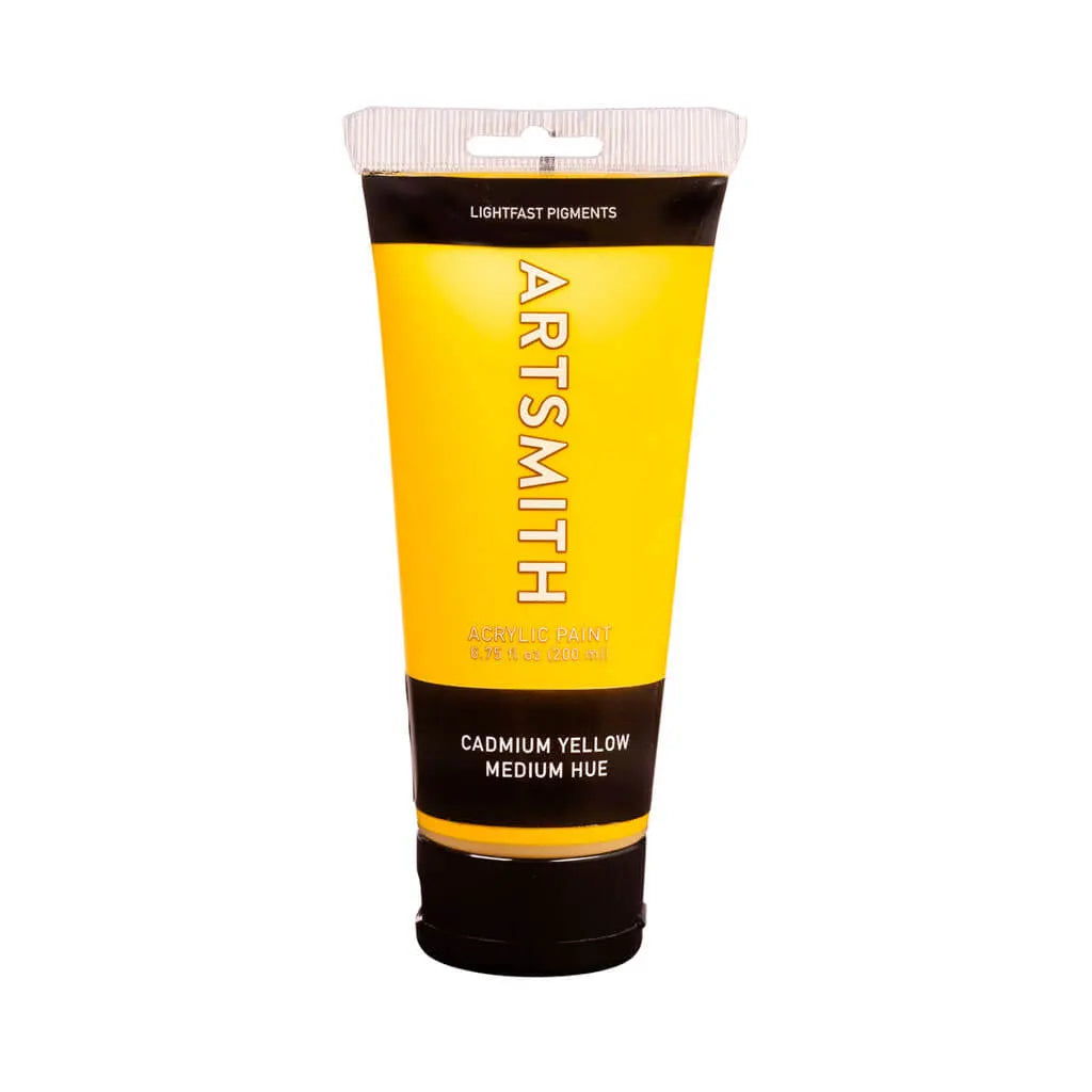 Artsmith Acrylic Paint 200ml Cadmium Yellow Medium Hue