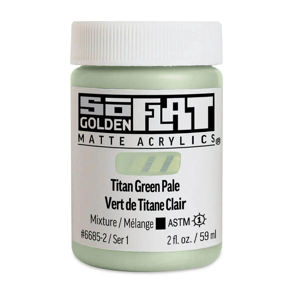 Golden SoFlat Matte Acrylic Paint 2oz Titan Green Pale S1
