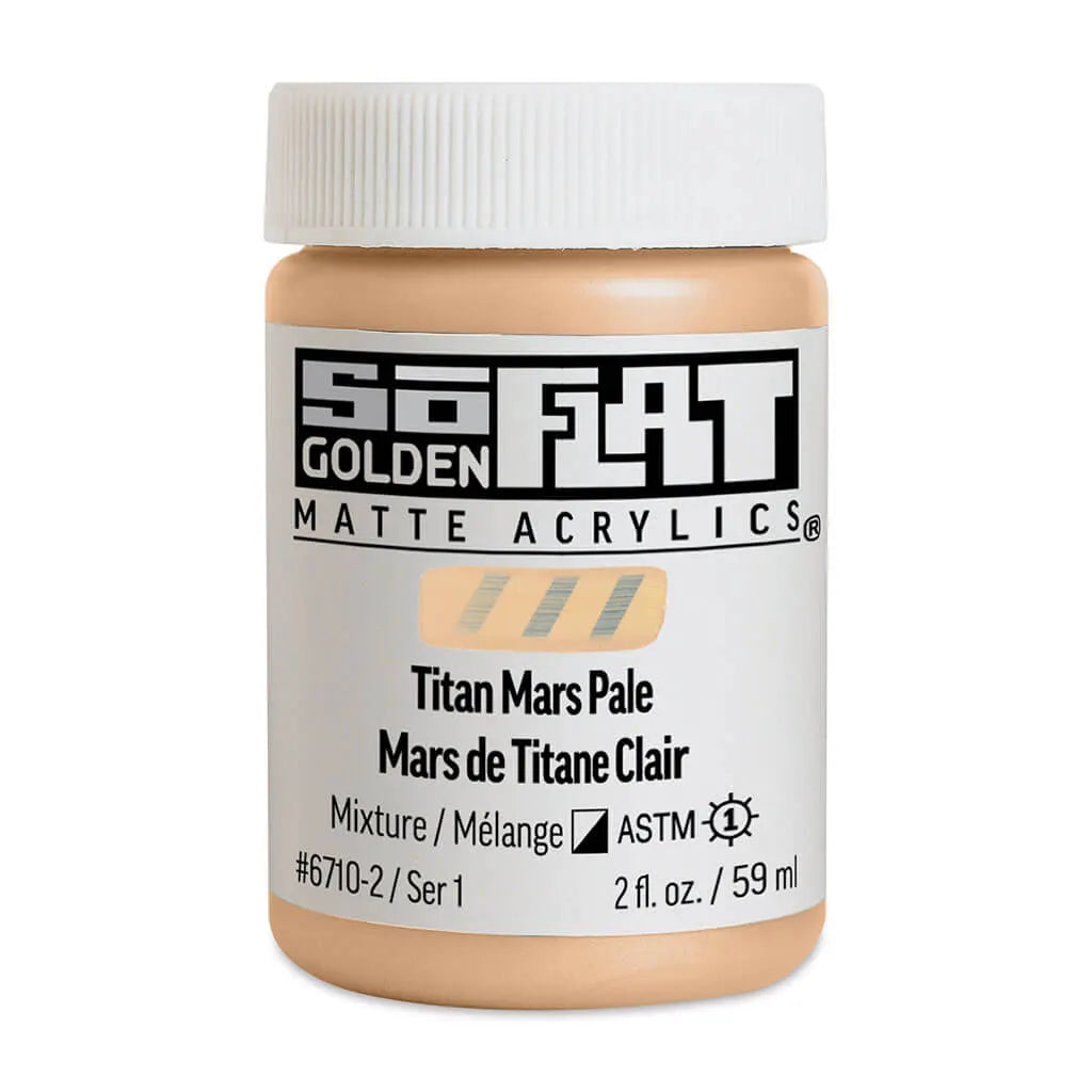 Golden SoFlat Matte Acrylic Paint 2oz Titan Mars Pale S1
