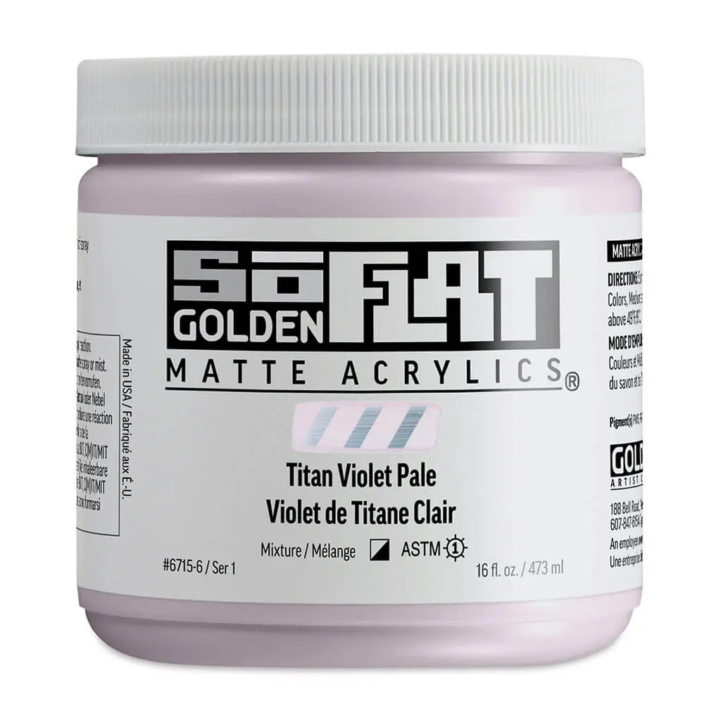 Golden SoFlat Matte Acrylic Paint 16oz Titan Violet Pale S1