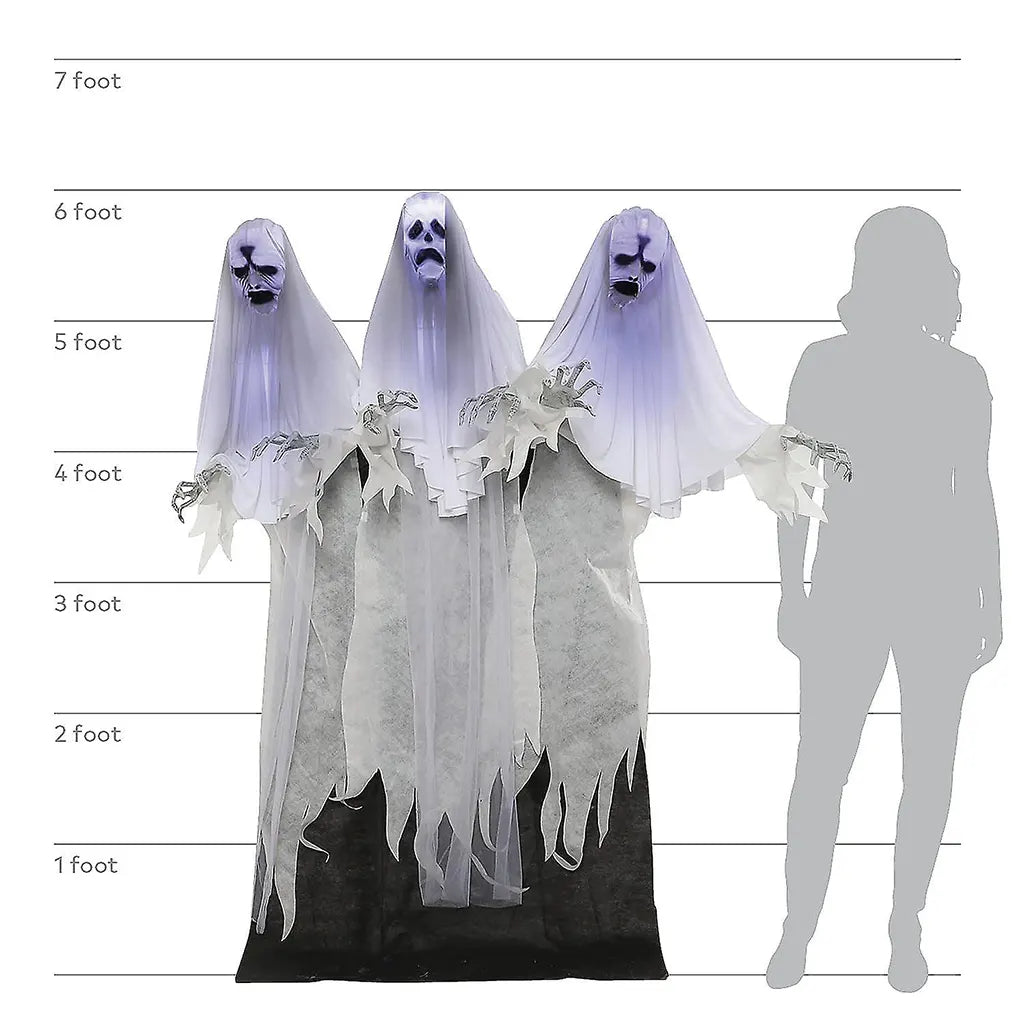 Animated Prop Haunting Ghost Trio, 6.5ft