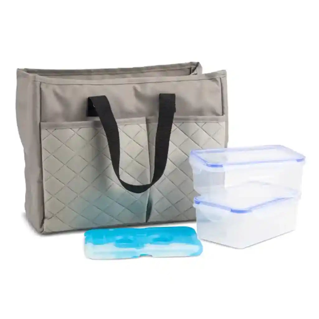 4pc Lunch Tote with Quilting