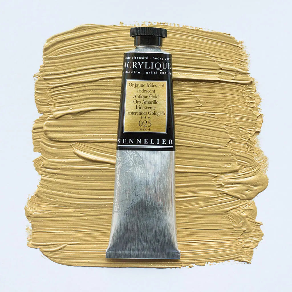 Sennelier Extra-Fine Acrylic Tube 60ml S4, Iridescent Antique Gold