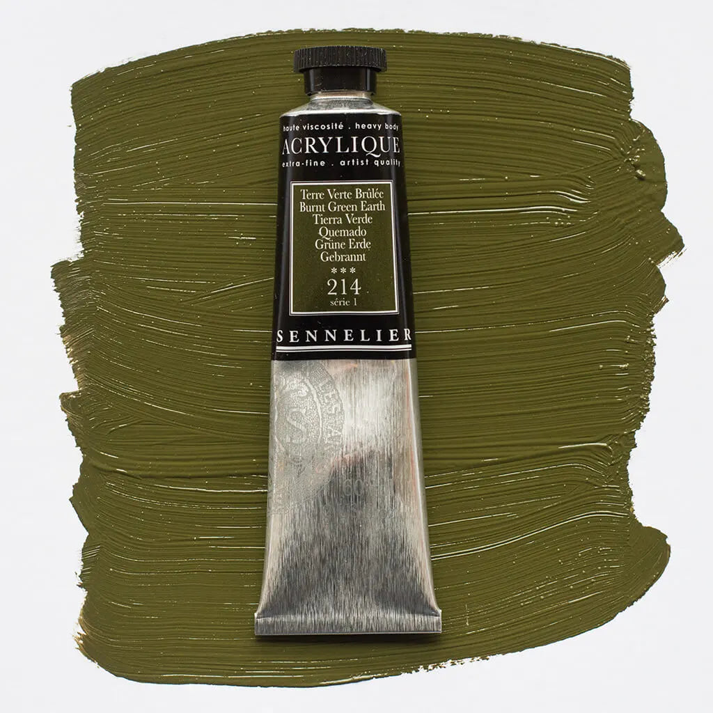 Sennelier Extra-Fine Acrylic Tube 60ml S1, Burnt Green Earth