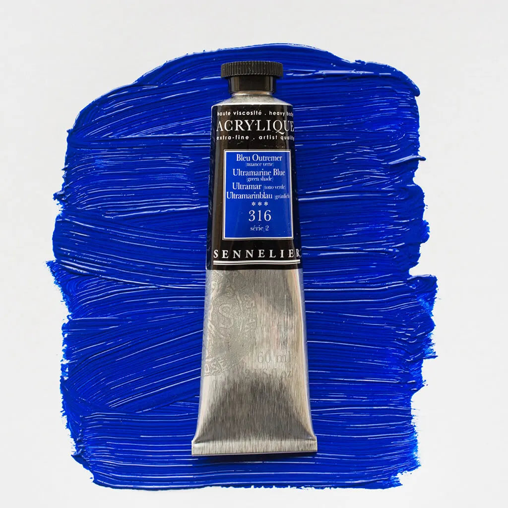 Sennelier Extra-Fine Acrylic Tube 60ml S2, Ultramarine Blue (Green Shade)