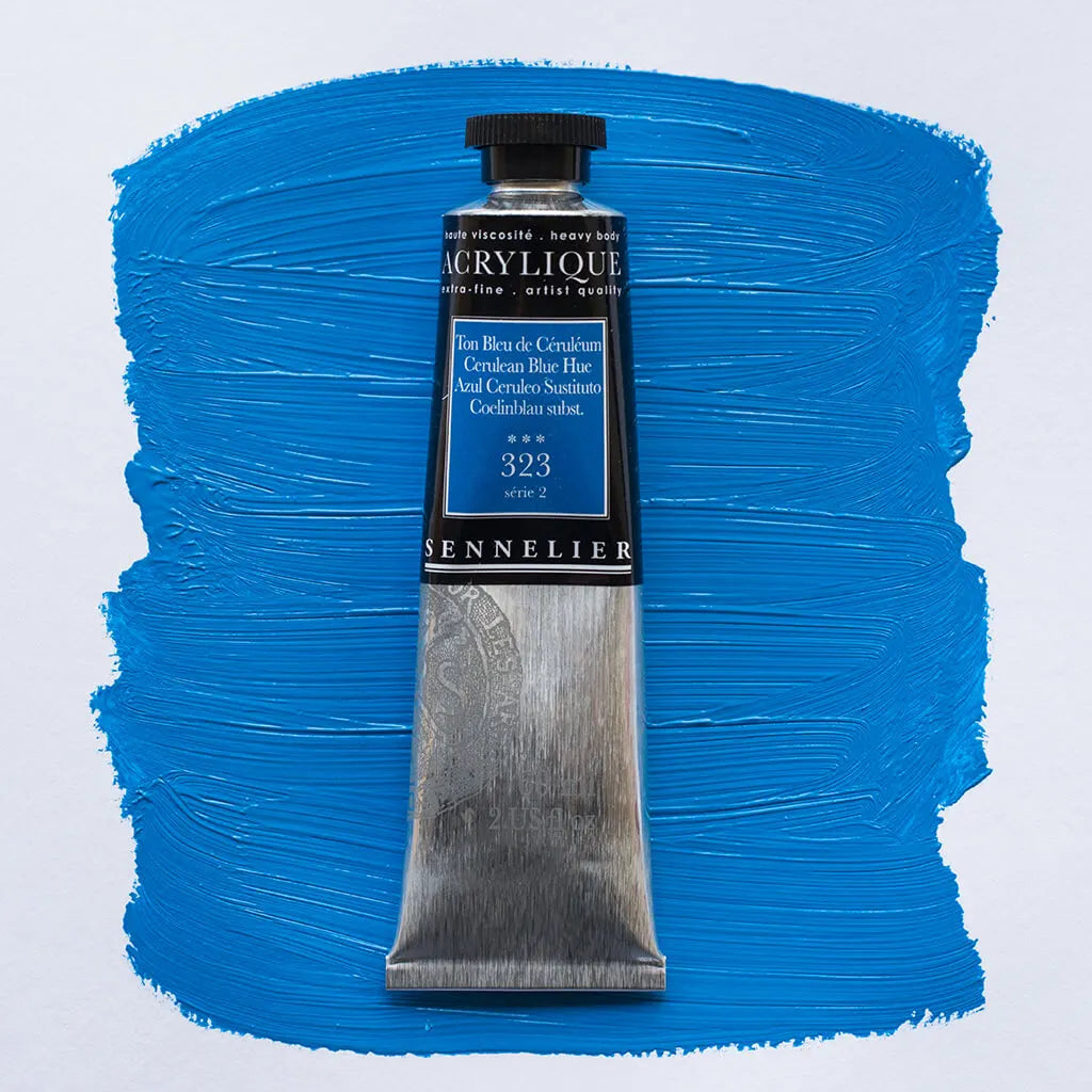 Sennelier Extra-Fine Acrylic Tube 60ml S2, Cerulean Blue Hue