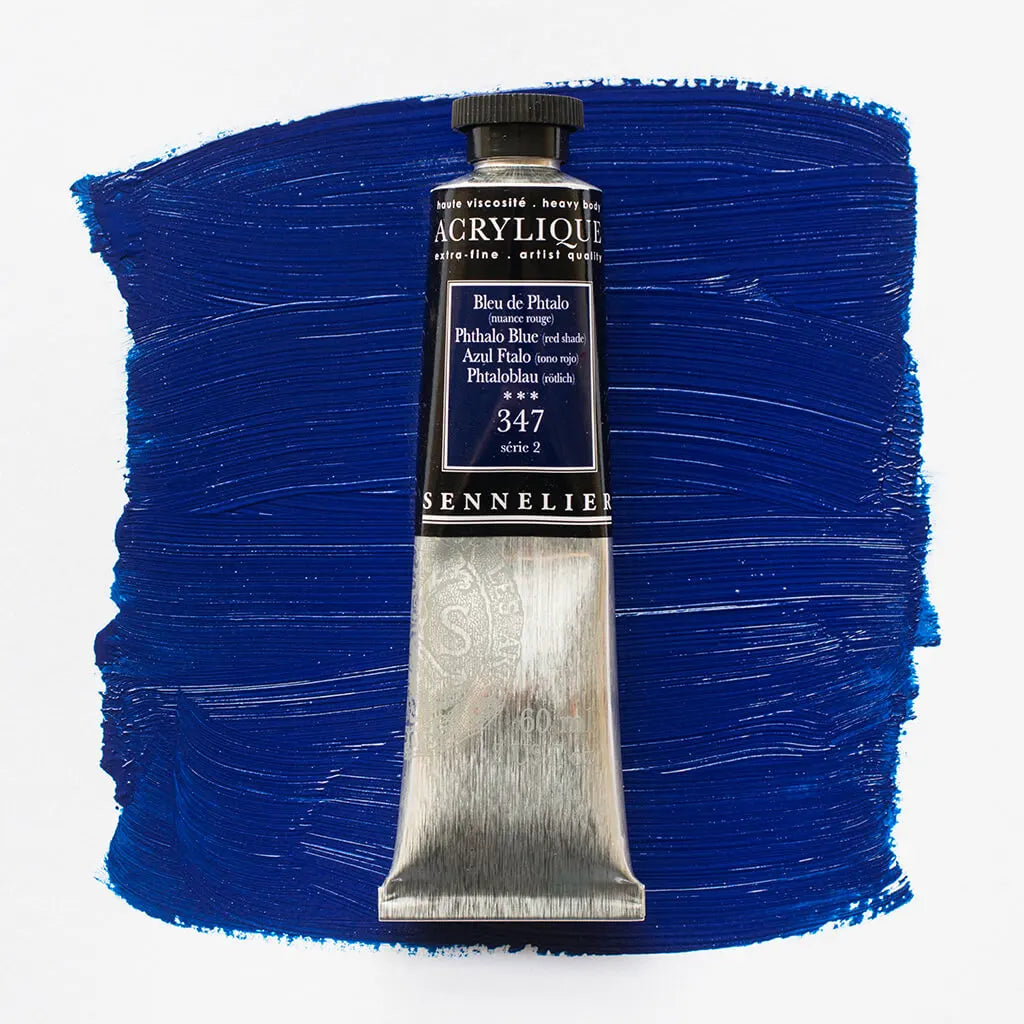 Sennelier Extra-Fine Acrylic Tube 60ml S2, Phthalo Blue (Red Shade)