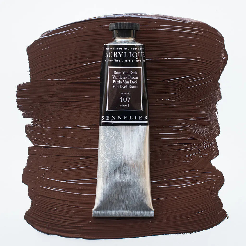Sennelier Extra-Fine Acrylic Tube 60ml S1, Van Dyck Brown