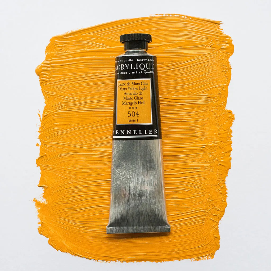 Sennelier Extra-Fine Acrylic Tube 60ml S1, Mars Yellow Light