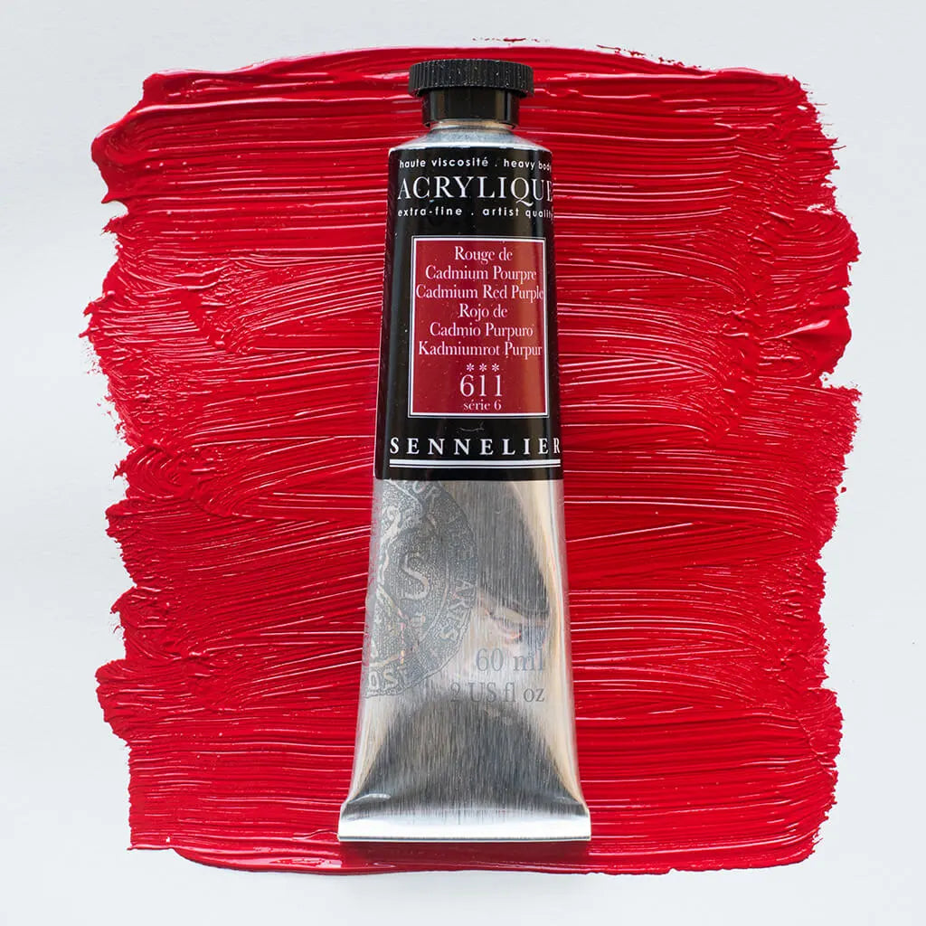 Sennelier Extra-Fine Acrylic Tube 60ml S6, Cadmium Red Purple