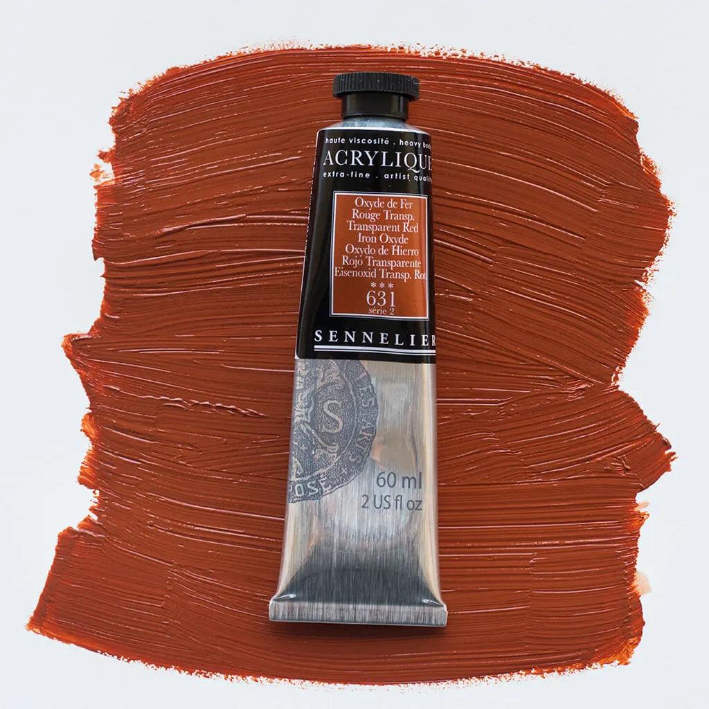 Sennelier Extra-Fine Acrylic Tube 60ml S2, Transparent Red Iron Oxyde