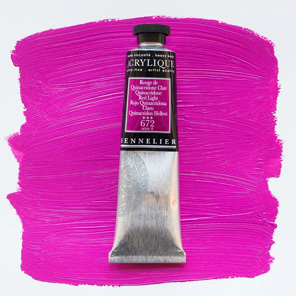 Sennelier Extra-Fine Acrylic Tube 60ml S4, Quinacridone Red Light