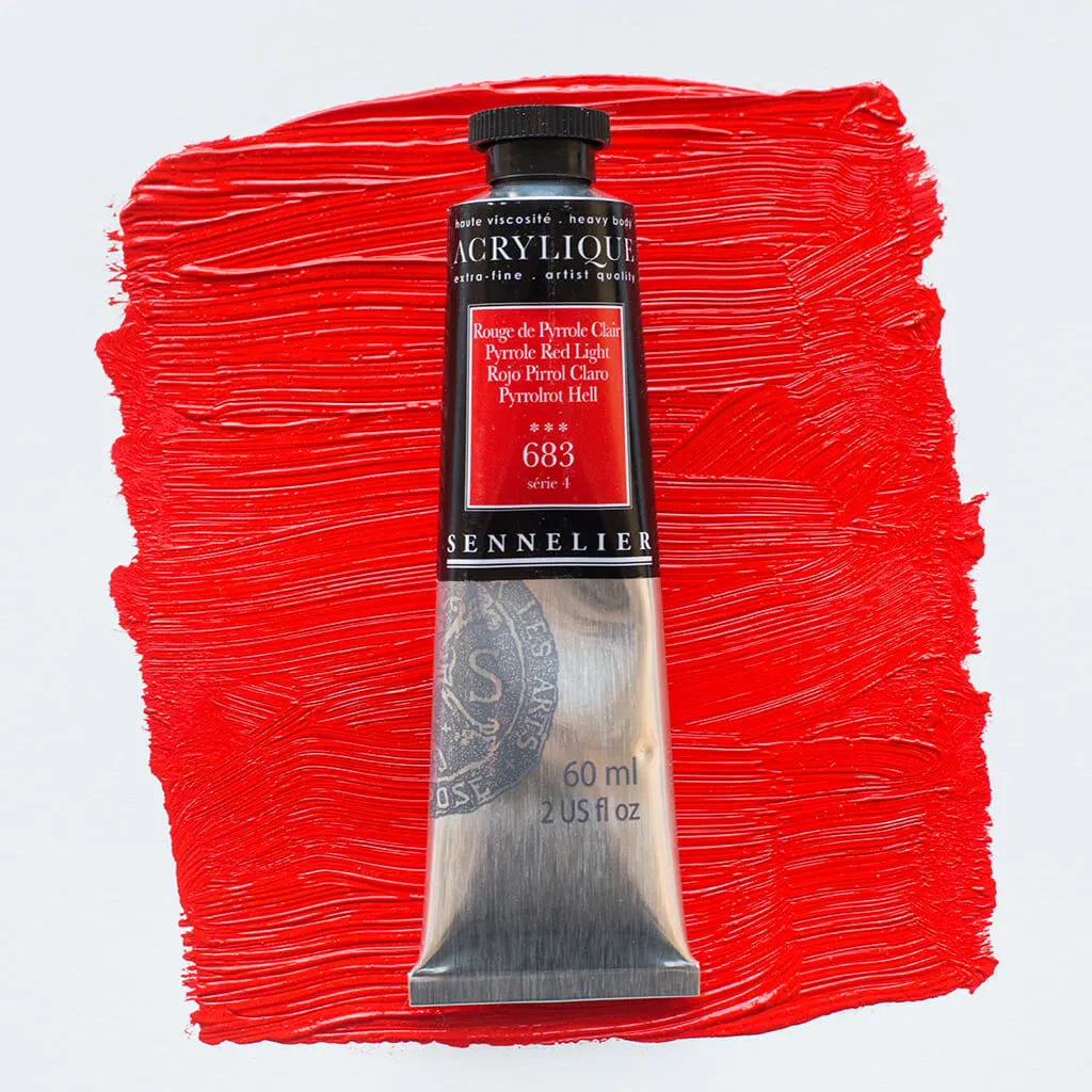 Sennelier Extra-Fine Acrylic Tube 60ml S4, Pyrrole Red Light