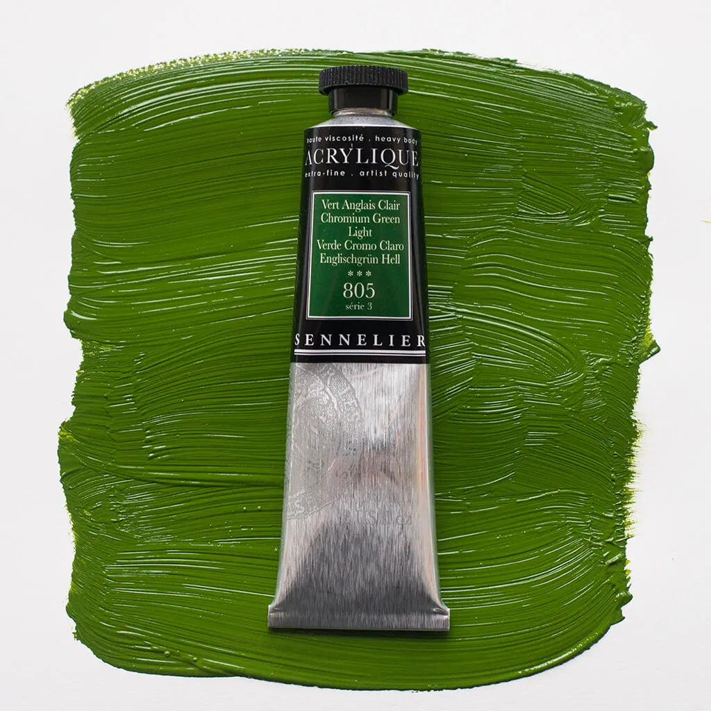 Sennelier Extra-Fine Acrylic Tube 60ml S3, Chromium Green Light