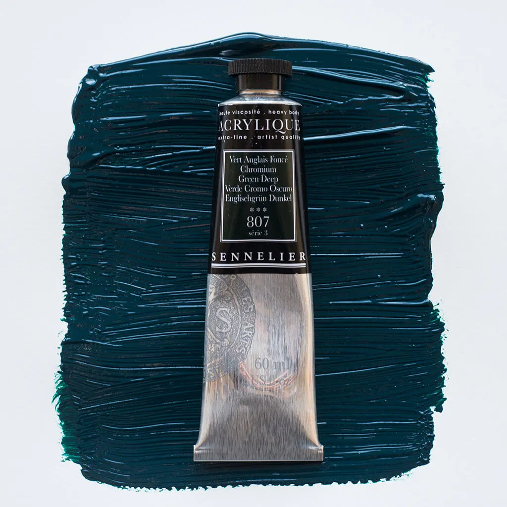 Sennelier Extra-Fine Acrylic Tube 60ml S3, Chromium Green Deep