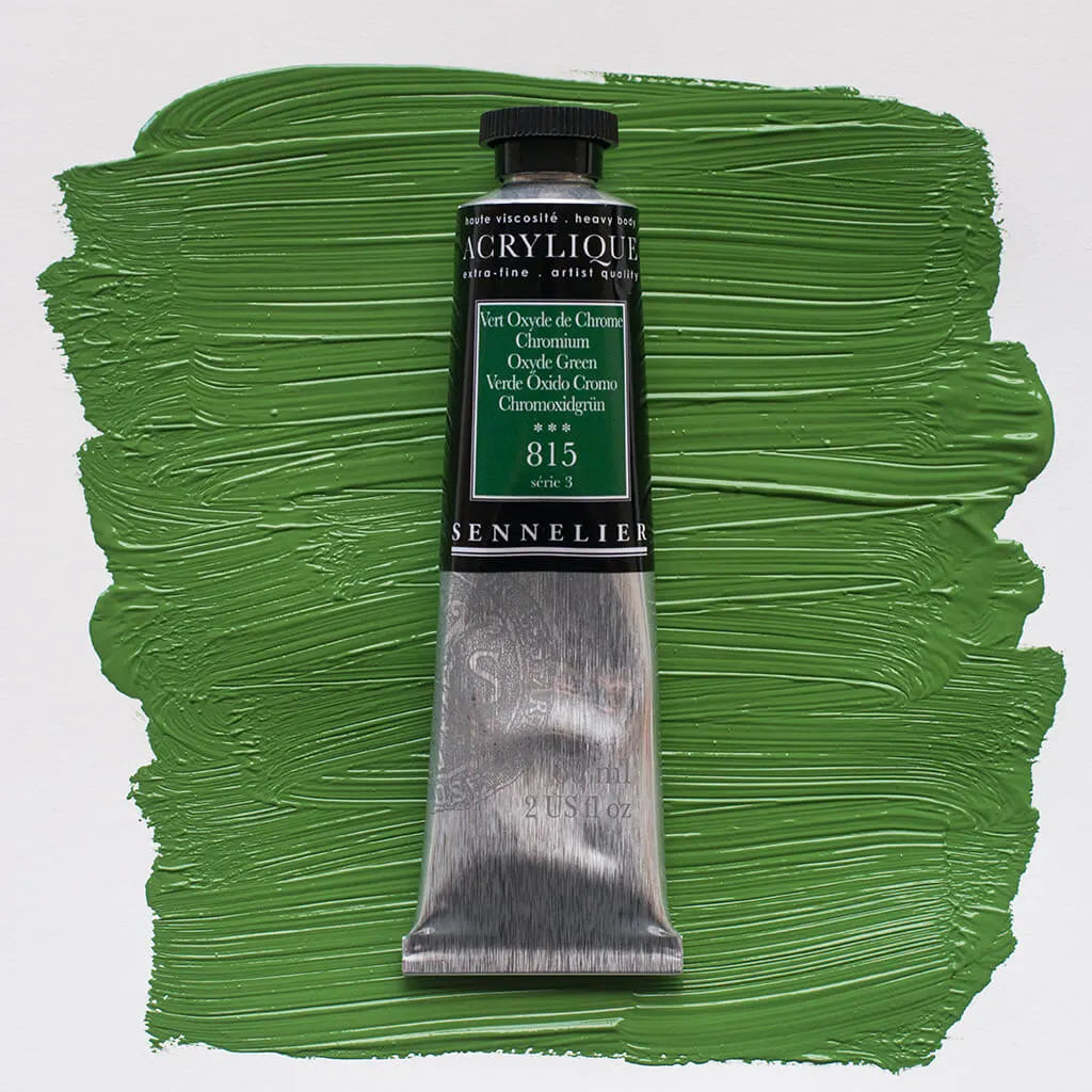 Sennelier Extra-Fine Acrylic Tube 60ml S3, Chromium Oxyde Green
