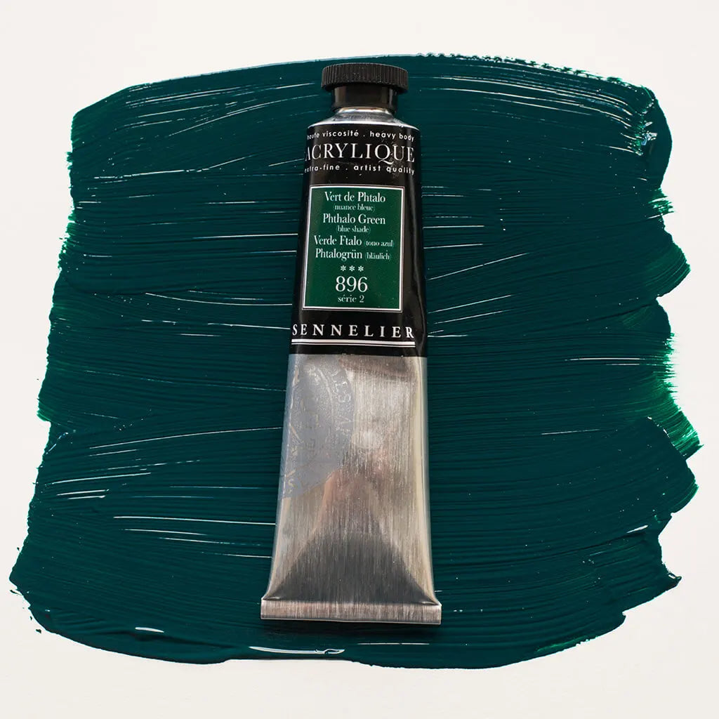 Sennelier Extra-Fine Acrylic Tube 60ml S2, Phthalo Green (Blue Shade)
