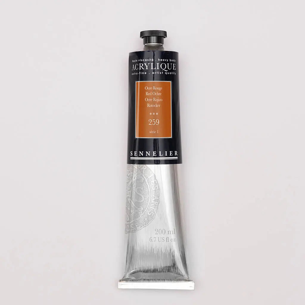 Sennelier Extra-Fine Acrylic Tube 200ml S1, Red Ochre