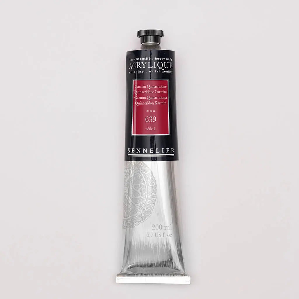 Sennelier Extra-Fine Acrylic Tube 200ml S4, Quinacridone Crimson