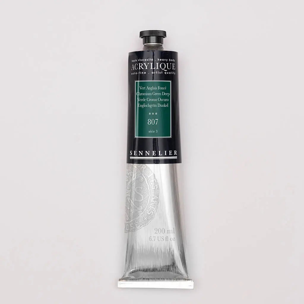 Sennelier Extra-Fine Acrylic Tube 200ml S3, Chromium Green Deep