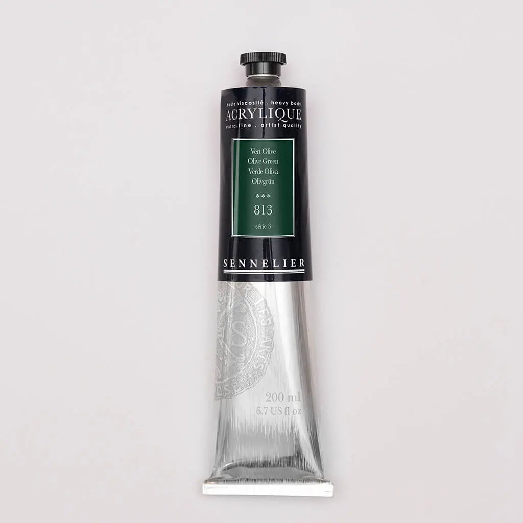Sennelier Extra-Fine Acrylic Tube 200ml S3, Olive Green