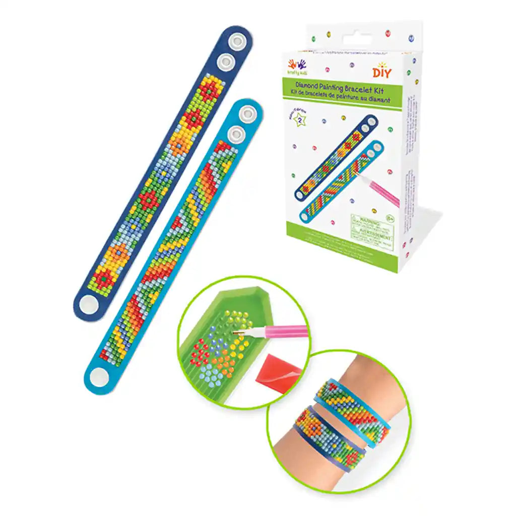 Diamond Painting DIY Bracelet x2 w/Snaps
