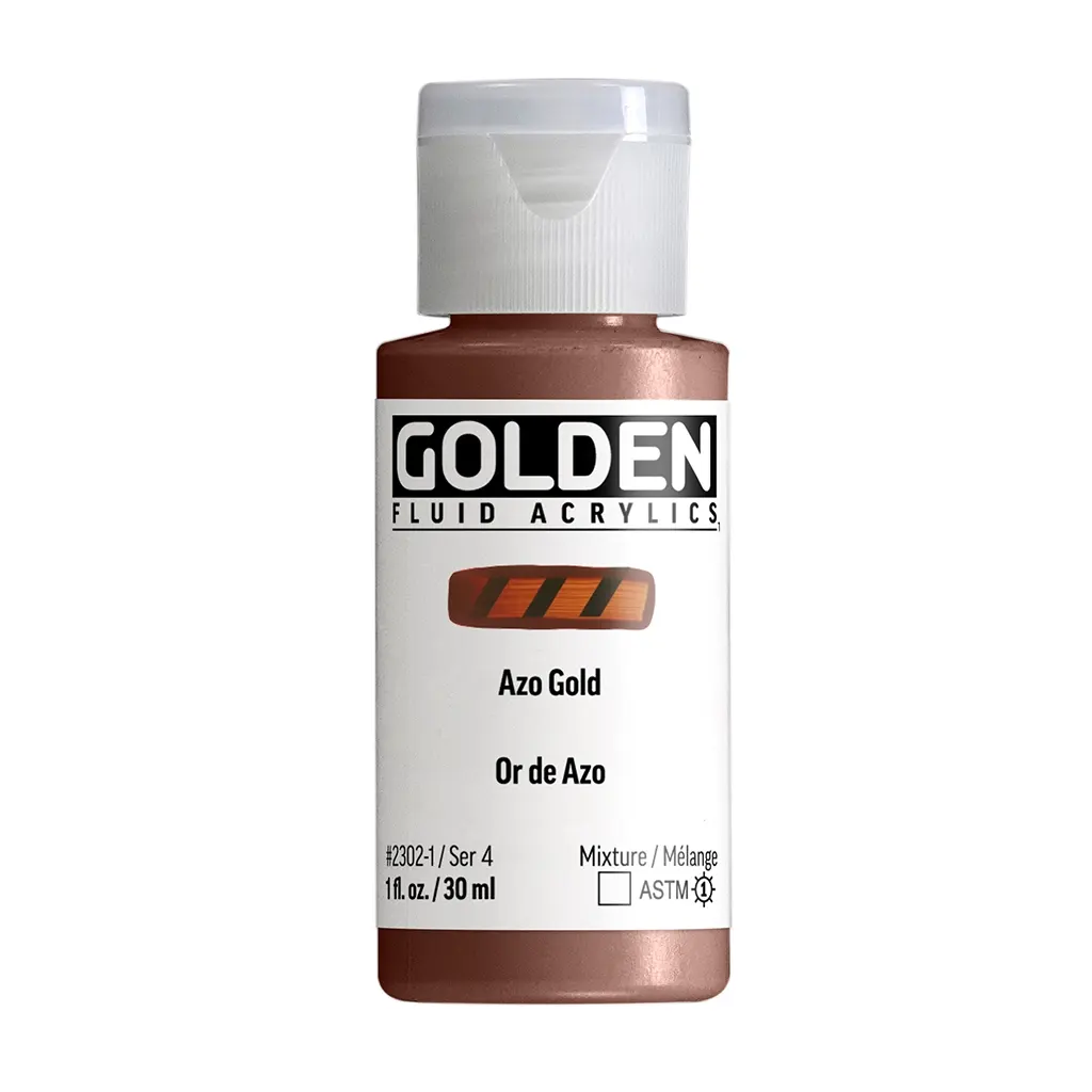 Golden Fluid Acrylic 1oz Azo Gold S4