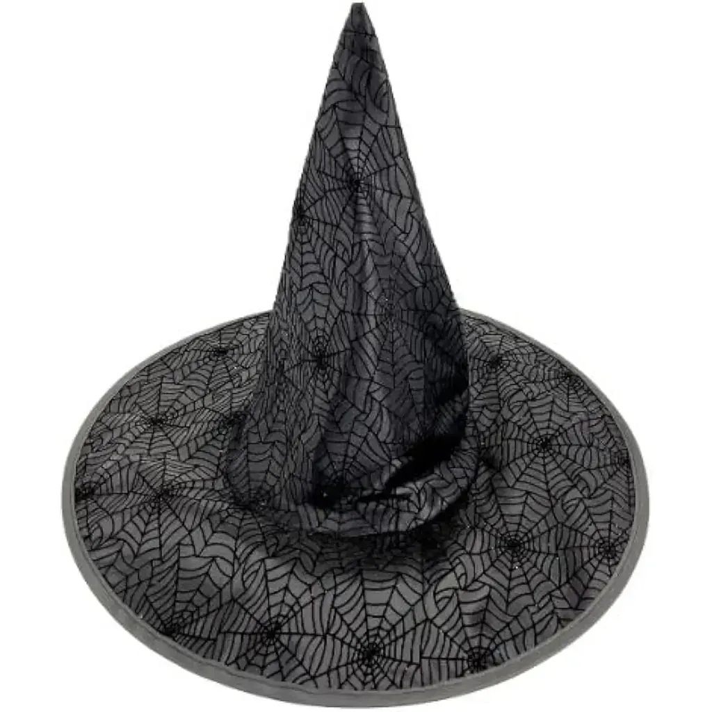 Witch Hat with Spiderweb Pattern