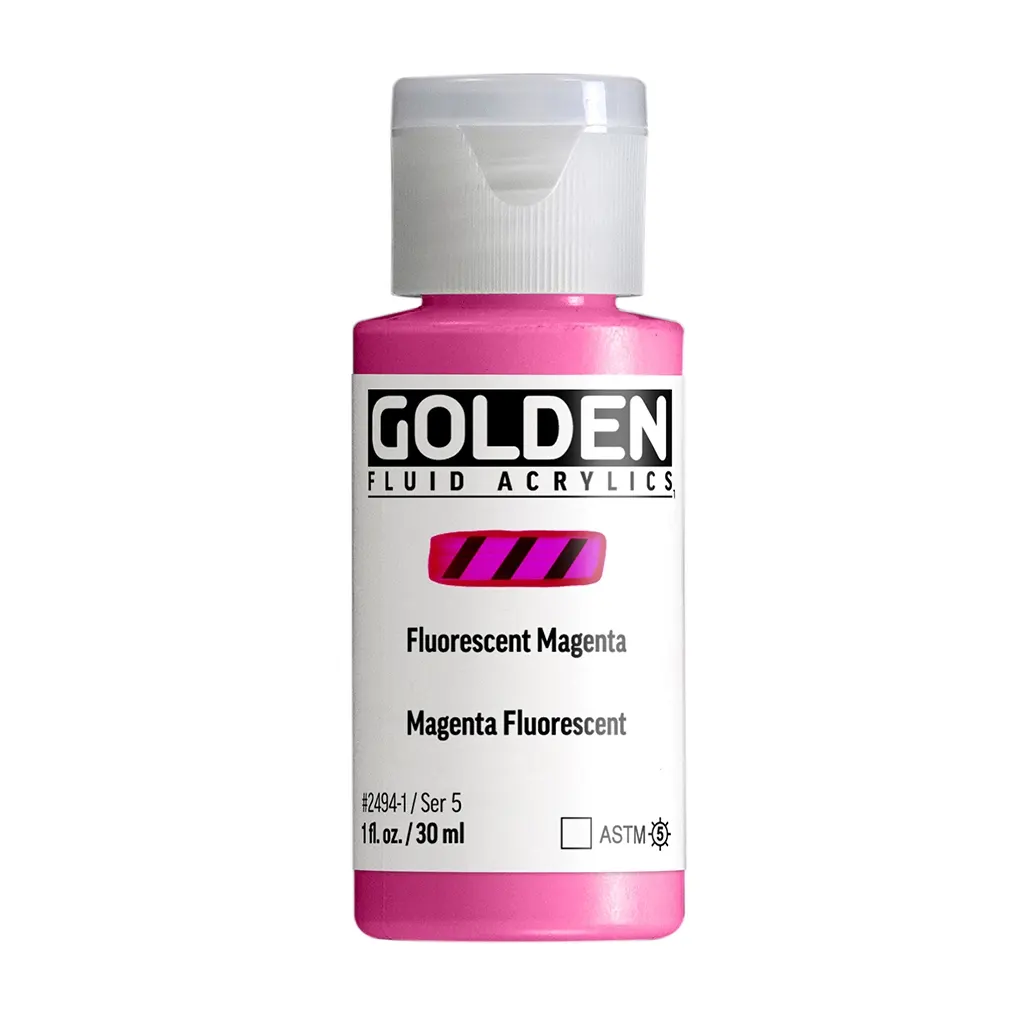 Golden Fluid Acrylic 1oz Fluorescent Magenta S5