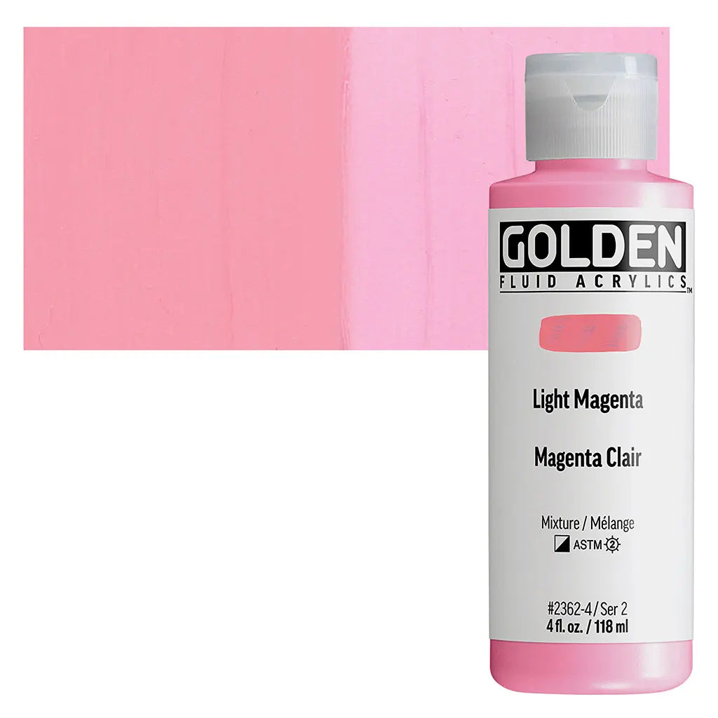 Golden Fluid Acrylic 4oz Light Magenta S2