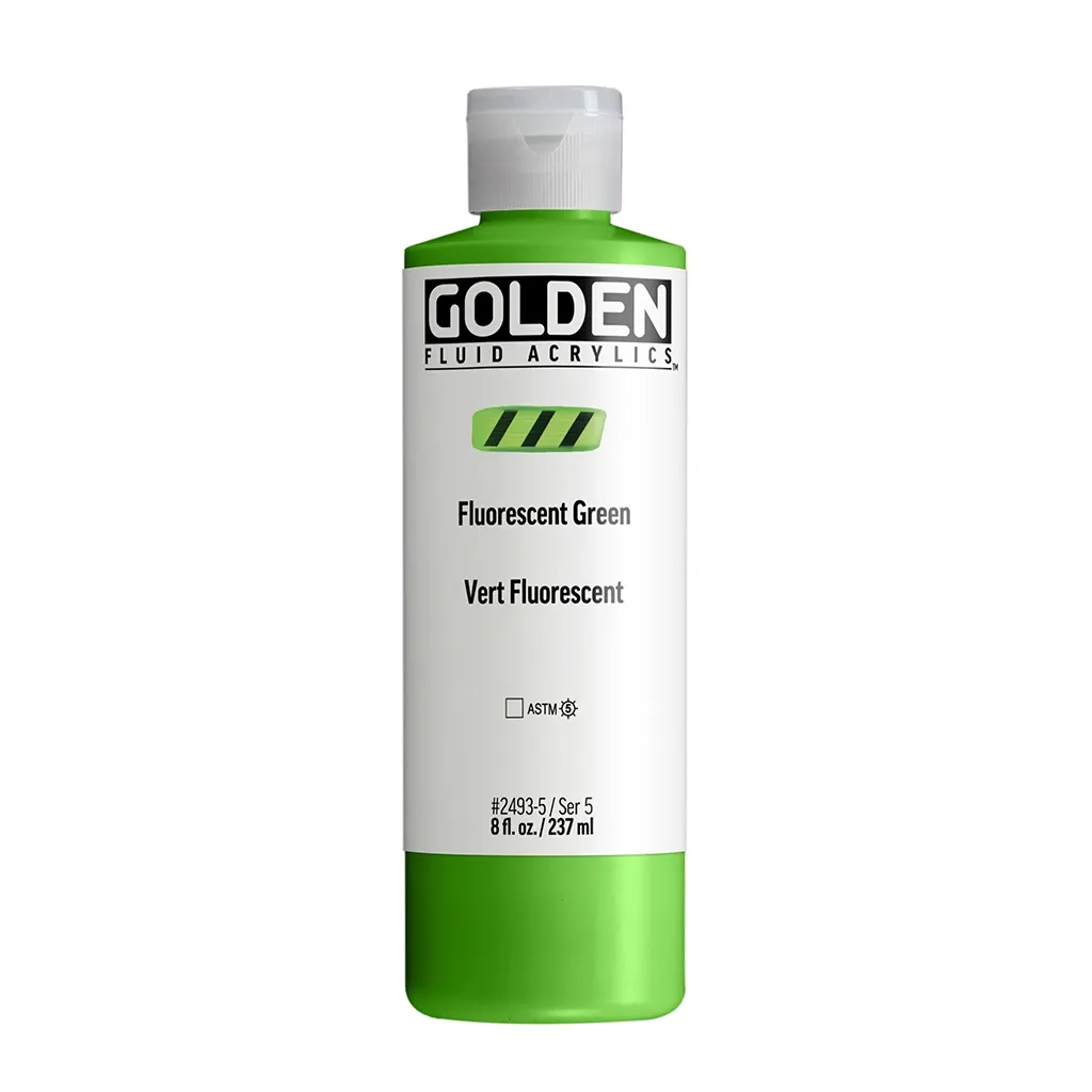 Golden Fluid Acrylic 8oz Fluorescent Green S5