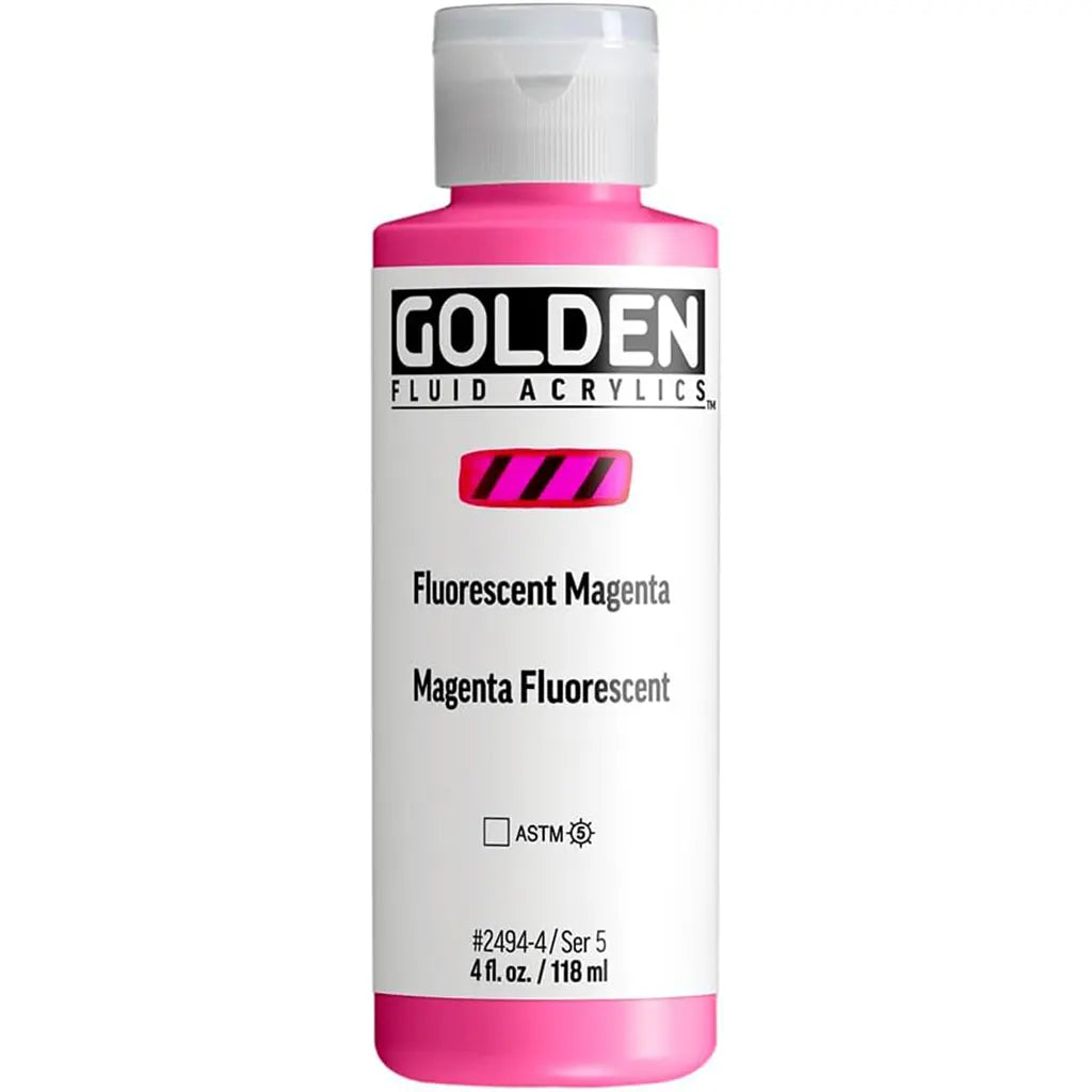 Golden Fluid Acrylic 4oz Fluorescent Magenta S5