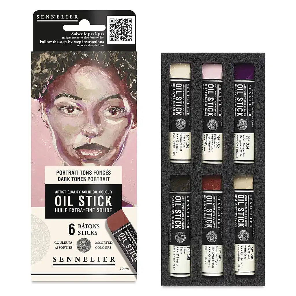 Sennelier Cardboard Box 6 Mini Oil Sticks