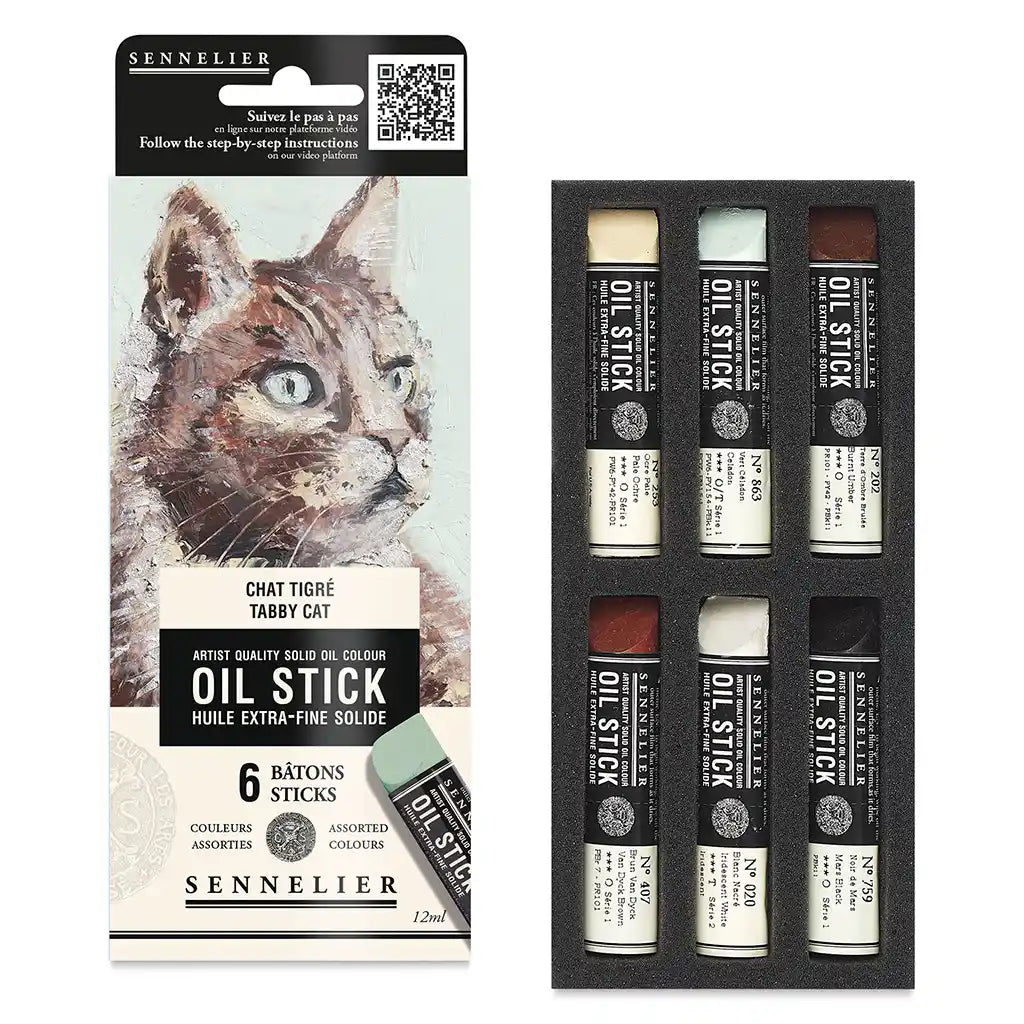 Sennelier Cardboard Box 6 Mini Oil Sticks