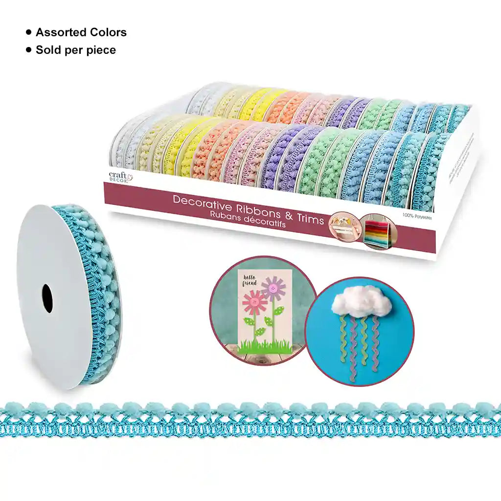 Craft Decor Ribbons/Trims: Adornments 3yd Rolls