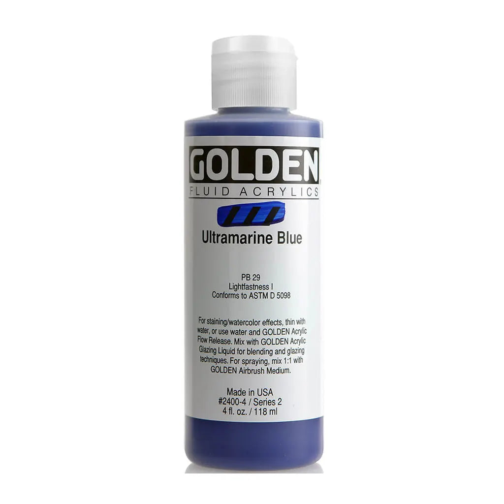 Golden Fluid Acrylic 4oz Ultramarine Blue S2
