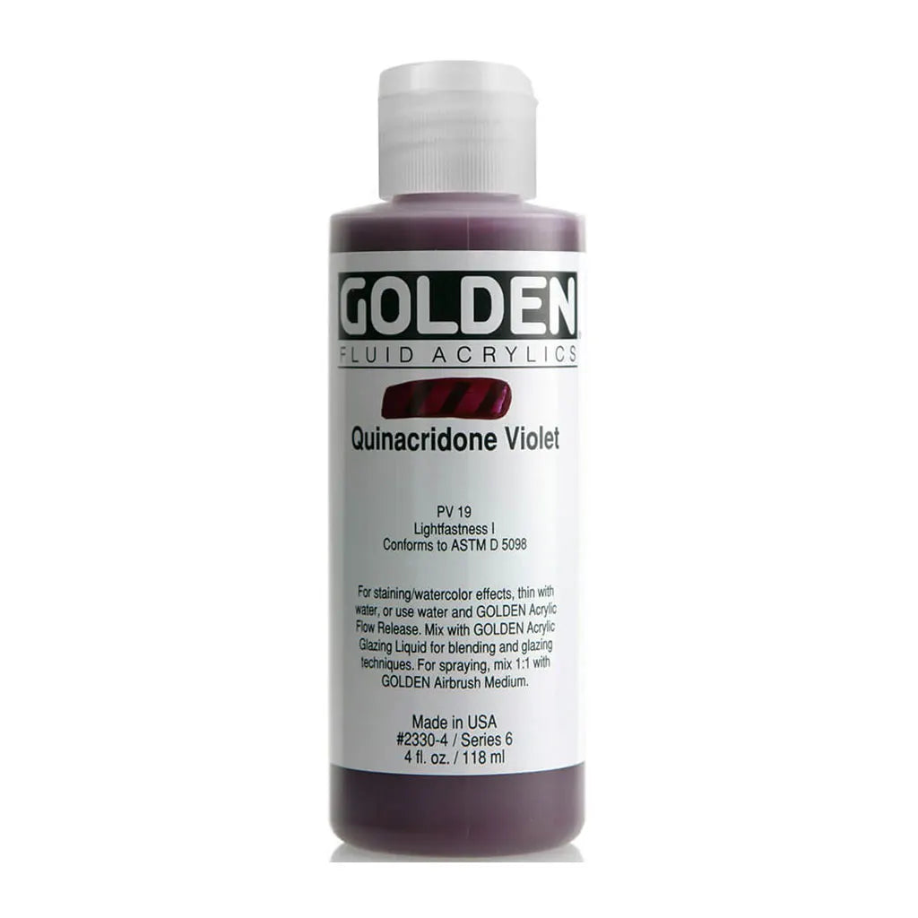 Golden Fluid Acrylic 4oz Quin. Violet S6