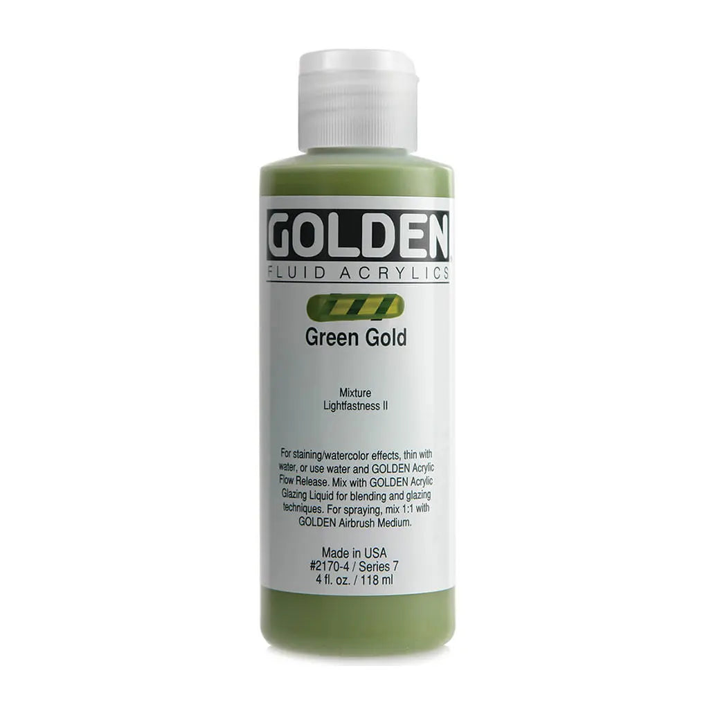 Golden Fluid Acrylic 4oz Green Gold S7