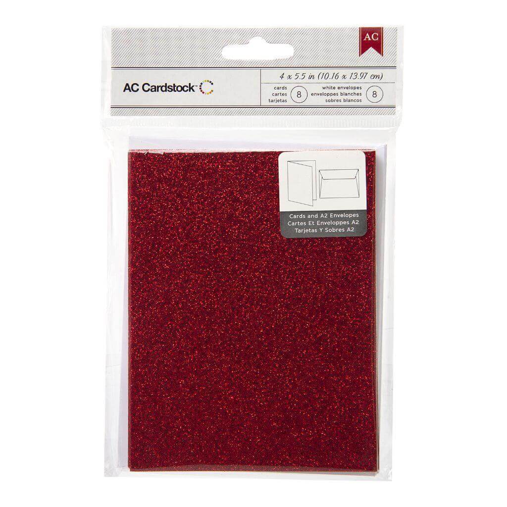 8pcs Card and 8 White Envelope Set - 4.25in x 5.5in